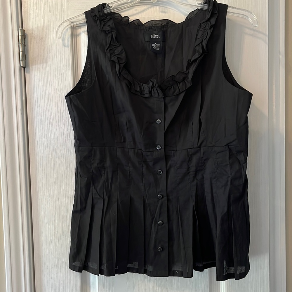 EUC Allison Morgan Black Women's Sleeveless Size Large Top